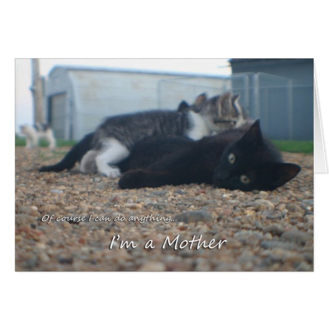 Cartão Claro que posso fazer qualquer coisa que sou mãe (Frente Horizontal)