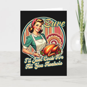 Cartão Claro que vou cozinhar para todas vocês, senhoras,