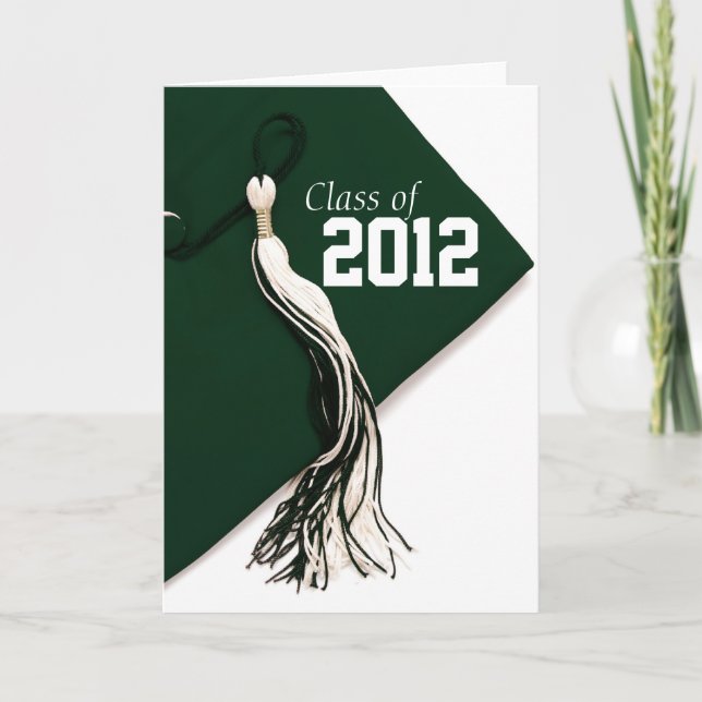 Cartão Class of 2012 Green Graduation Card (Frente)