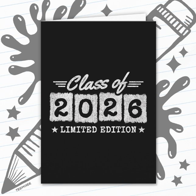 Cartão Class of 2026 Limited Edition Graduation Quote (Criador carregado)