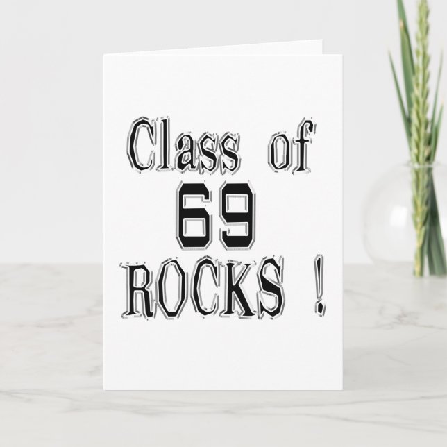 Cartão Class of '69 Rocks! Greeting Card (Frente)