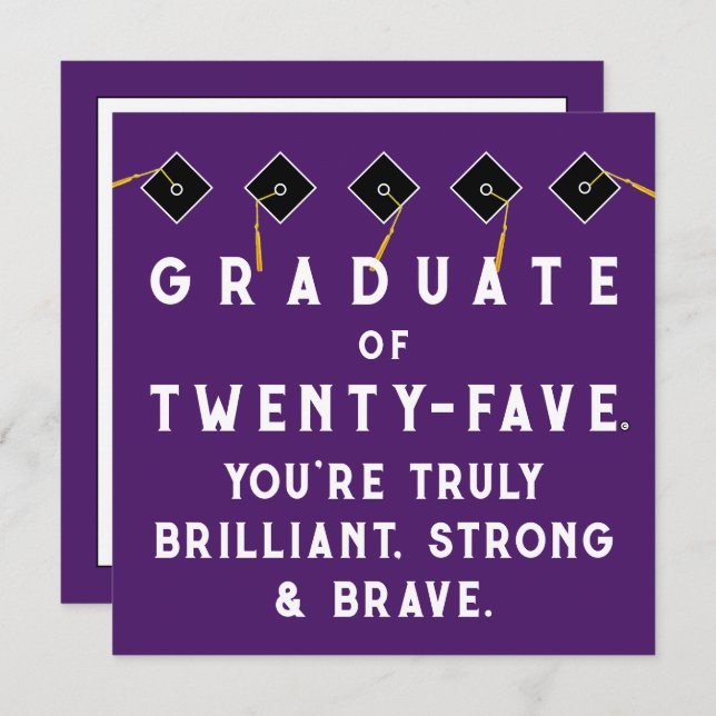 Cartão Classe Creative Graduation de 2025 (Frente/Verso)