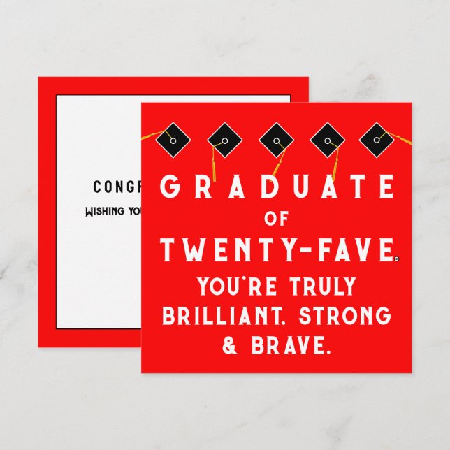 Cartão Classe Creative Graduation de 2025 (Frente/Verso)