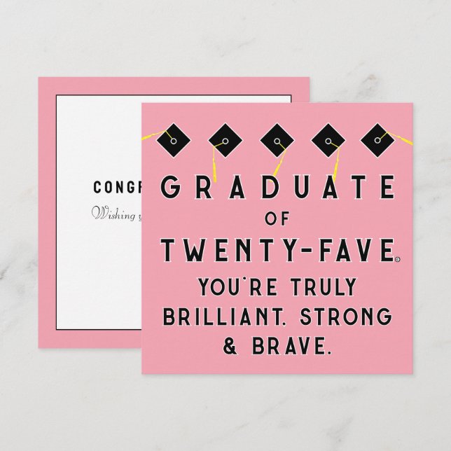 Cartão Classe Creative Graduation de 2025 (Frente/Verso)