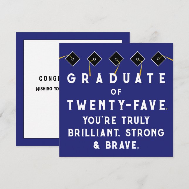 Cartão Classe Creative Graduation de 2025 (Frente/Verso)