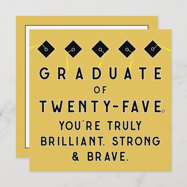 Cartão Classe Creative Graduation de 2025 (Frente/Verso)