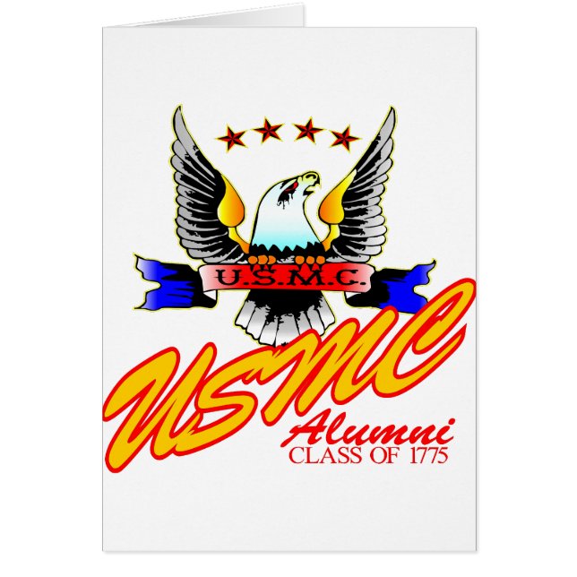 Cartão Classe De 1775 Alumni Eagle Da USMC (Frente)