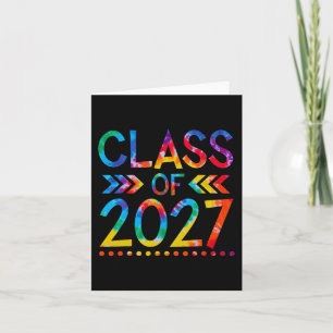 Cartão Classe de 2027 - Tie dye Back to School of 20