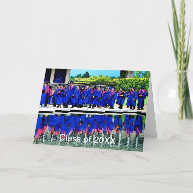 Cartão Classe de graduação de 20XX por Água (Frente)