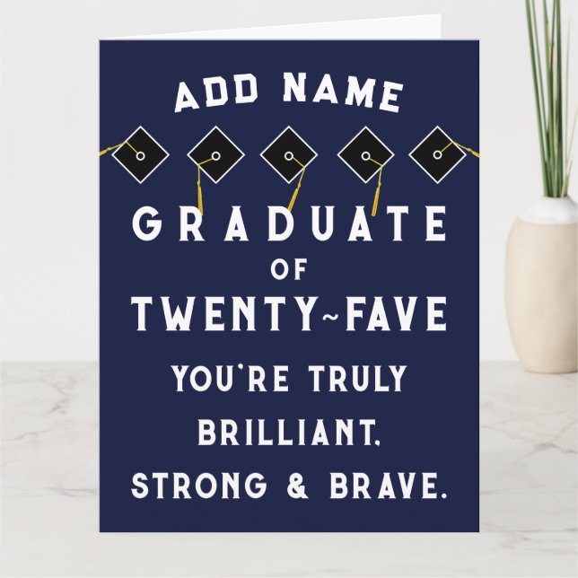 Cartão Classe de Graduação Personalizada de 2025 (Frente)