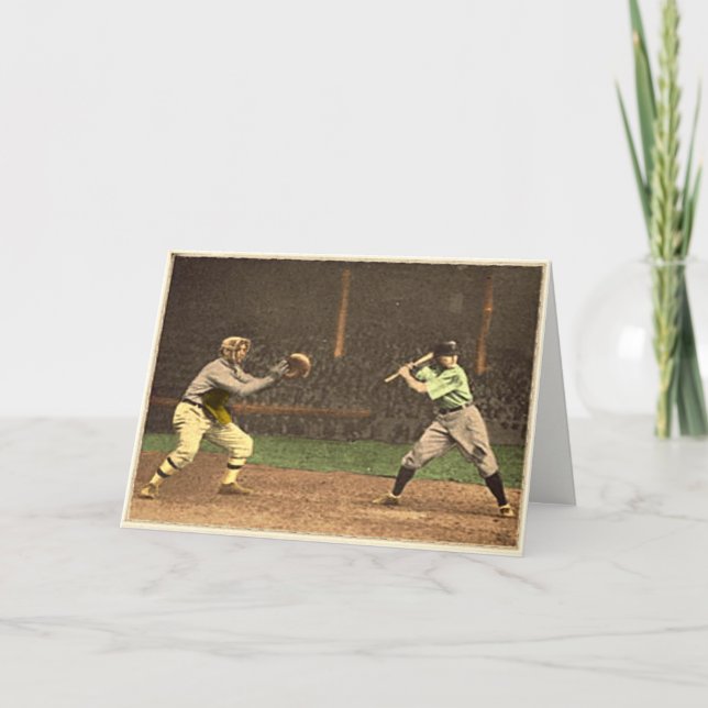 Cartão Classic Baseball Greetings (Frente)