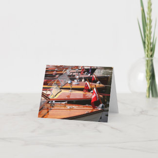 Cartão Classic Boats greeting card.