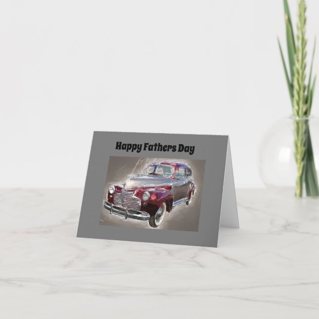 Cartão Classic car fathers day card (Frente)