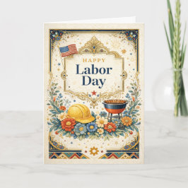 Cartão Classic Colorful Happy Labor Day