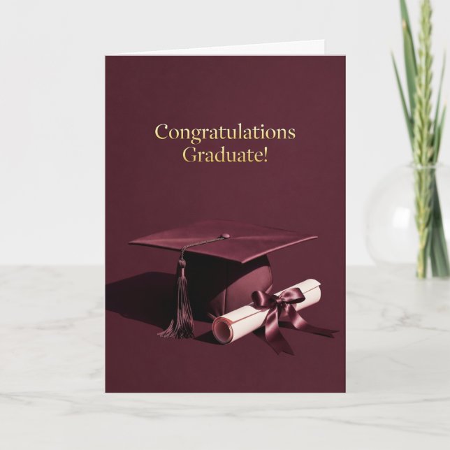 Cartão Classic Graduation Ceremony Theme (Frente)