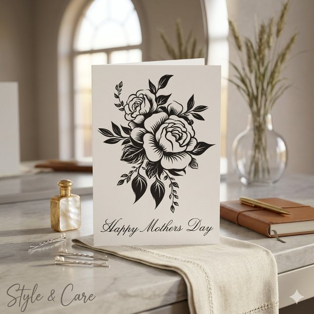 Cartão Classic Happy Mothers Day Floral Greeting Cards (Classic Happy Mothers Day Floral Greeting Cards)