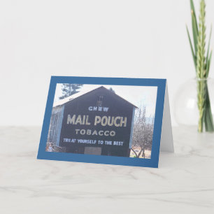 Cartão Classic Mail Pouch Advertisement on a Barn