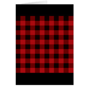 Cartão Classic red and black plaid pattern