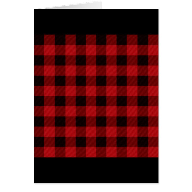 Cartão Classic red and black plaid pattern (Frente)