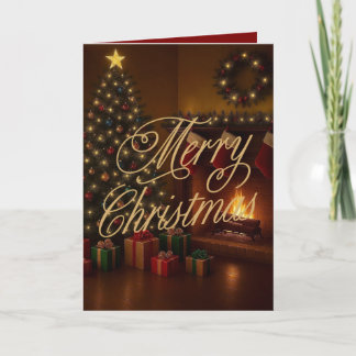 Cartão Classic, traditional Merry Christmas 