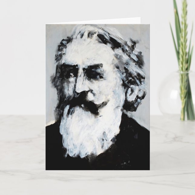 Cartão Classical Music Greeting Card - Brahms (Bearded) (Frente)