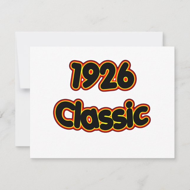 Cartão Clássico 1926 (Frente)