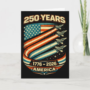 Cartão Clássico 250 Anos 1776-2026 250º Aniversário 4º De