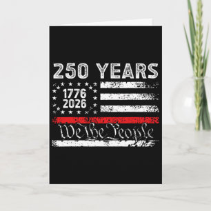 Cartão Clássico 250 Anos 1776-2026 Aniversário de 250 ano