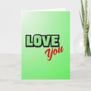 Cartão Clássico 3D de Amor para Você