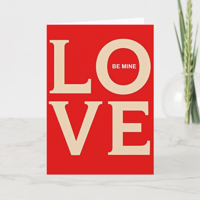 Cartão Clássico de Amor Be Mine (Frente)