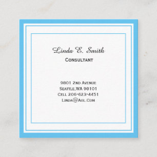 Cartão Clássico de Chamada Comercial Bordada