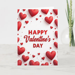 Cartão Clássico de Corações de Amor Romântico