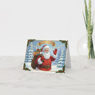 Cartão Clássico de Natal do Papai Noel