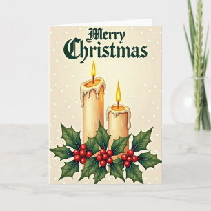 Cartão Clássico de Natal Festivo