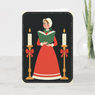 Cartão Clássico de Natal para Mulher