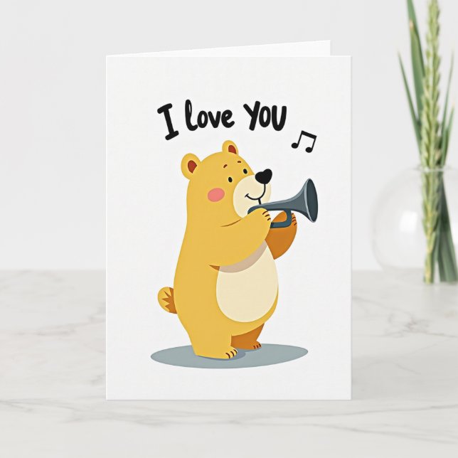 Cartão Clássico do Urso Eu Te Amo (Frente)