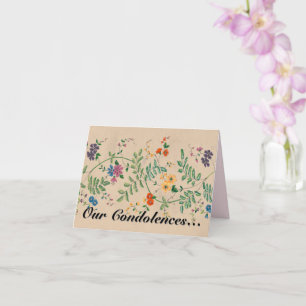 Cartão Clássico e Tradicional "Nossas Condolênc