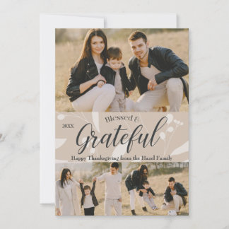 Cartão Clássico Elegante - Ação de Graças Personalizável