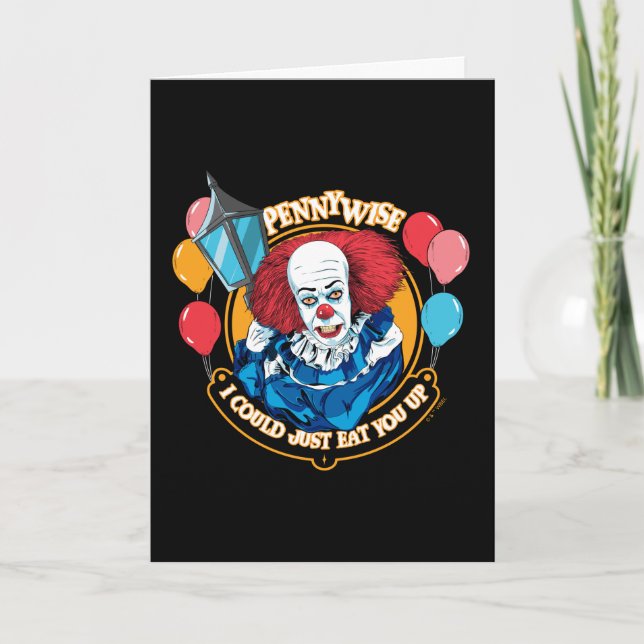 Cartão Clássico Pennywise - Eu poderia simplesmente te co (Frente)