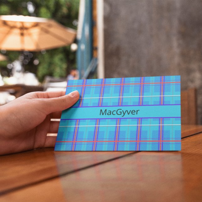 Cartão Clássico Vermelho e Azul Escoceso, personalizado (Criador carregado)