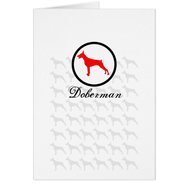 Cartão Clássicos doberman (Frente)