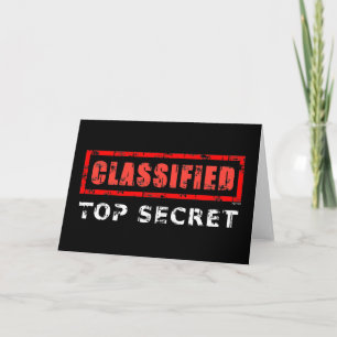 Cartão Classified Top Secret