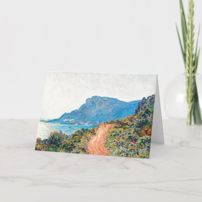 Cartão Claude Monet A Corniche perto de Mônaco (Frente)