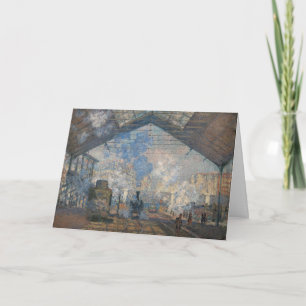 Cartão Claude Monet - A Estação Saint-Lazare