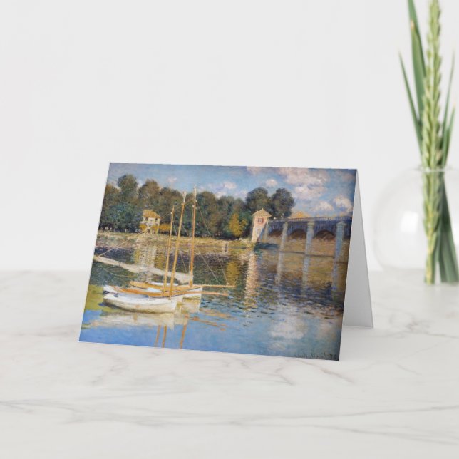 Cartão Claude Monet - A Ponte Argenteuil (Frente)