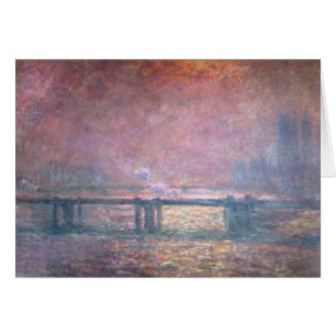 Cartão Claude Monet a Tamisa em Charing Cruz, 1903