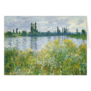 Cartão Claude Monet Bancos do Sena, Vetheuil, 1880