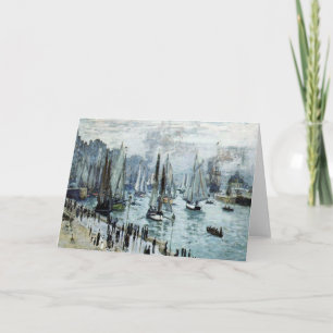 Cartão Claude Monet Barcos de Pesca que Saem do porto