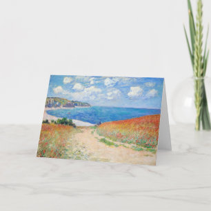 Cartão Claude Monet - Caminho nos Campos de Trigo em Pour