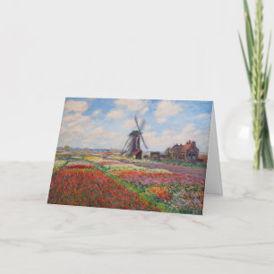 Cartão Claude Monet - Campo das Tulipas na Holanda
